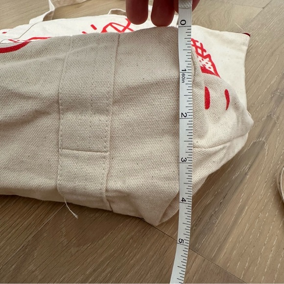 Fast Food Tote Bag Chickfila Burger French Fry Red Novelty Printed Canvas VTG - Picture 8 of 12